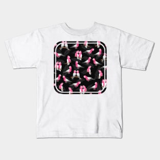 Pink galah cockatoo pattern Kids T-Shirt